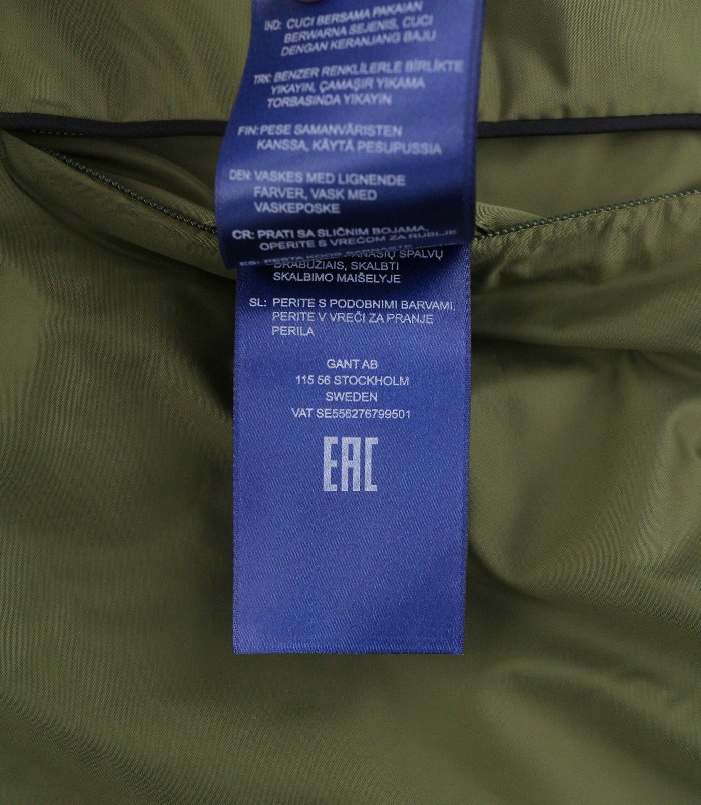 GANT Quilted Women Jacket L Hunter Green Belted Padded Mid Coat