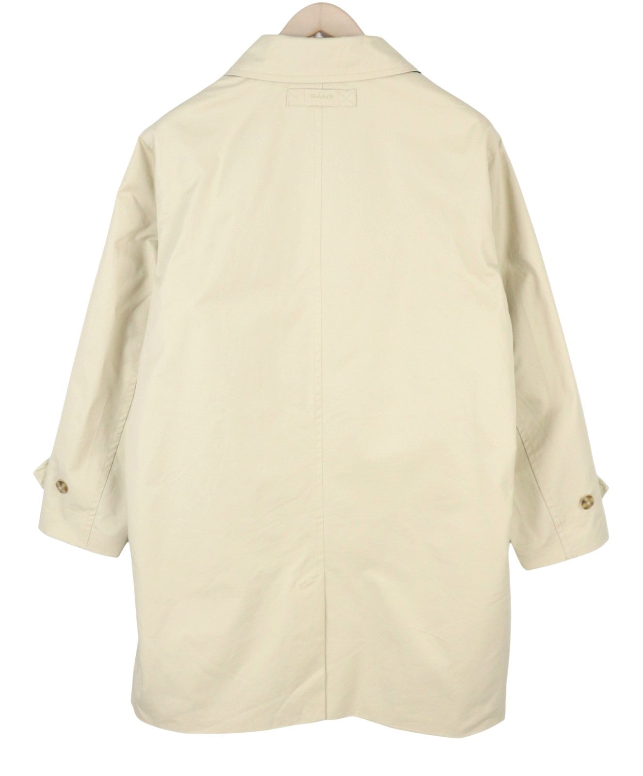 GANT Car Coat Women Jacket XL Desert Beige Hidden Button Mid Coat