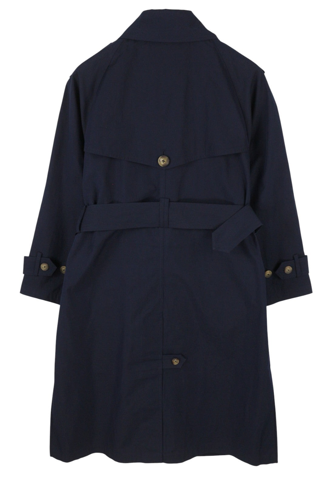 GANT Trench Coat Women Jacket M Evening Blue Belted Double Coat