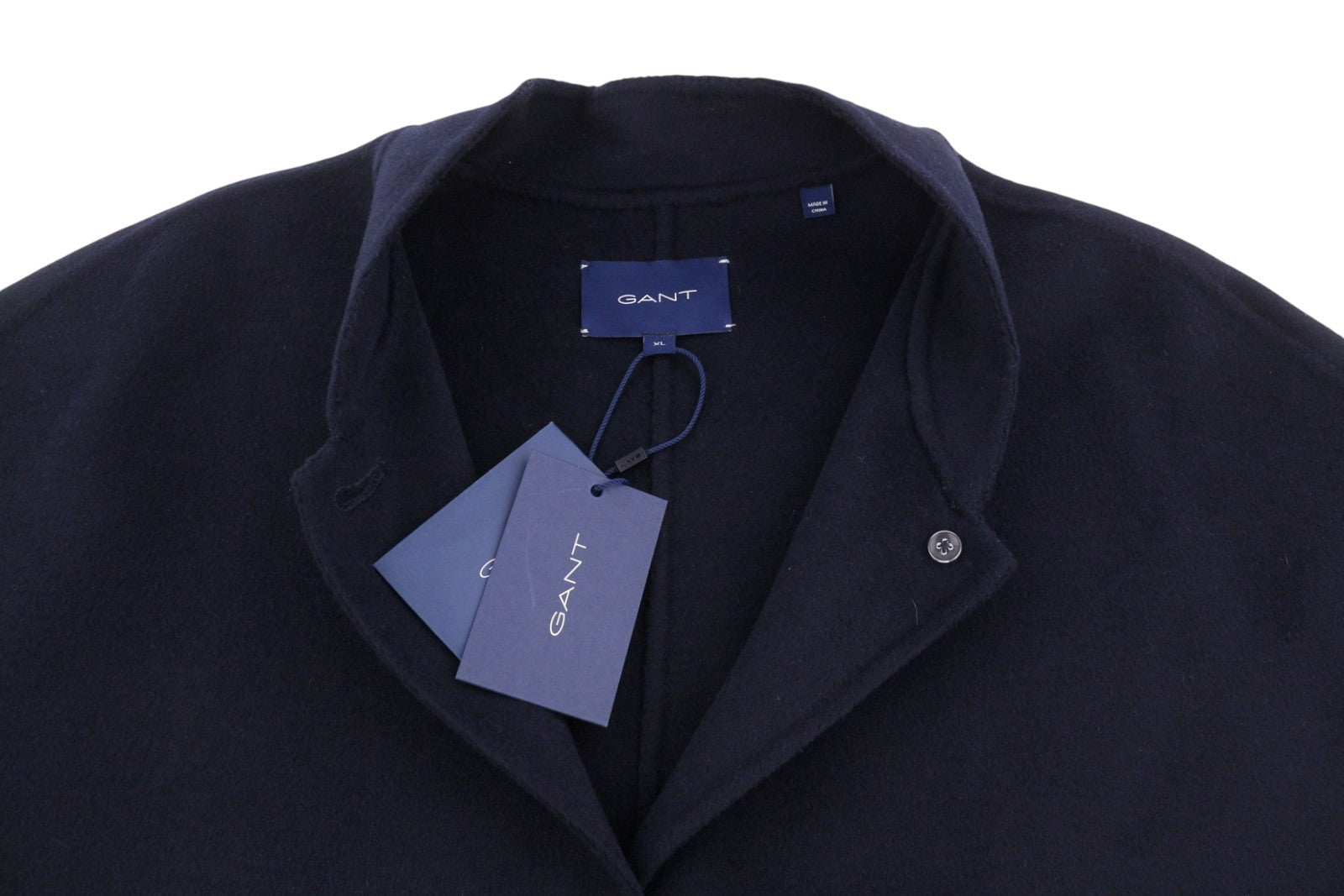 GANT Handstitched Varsity Women Coat XL Evening Blue Wool Cashmere Coat