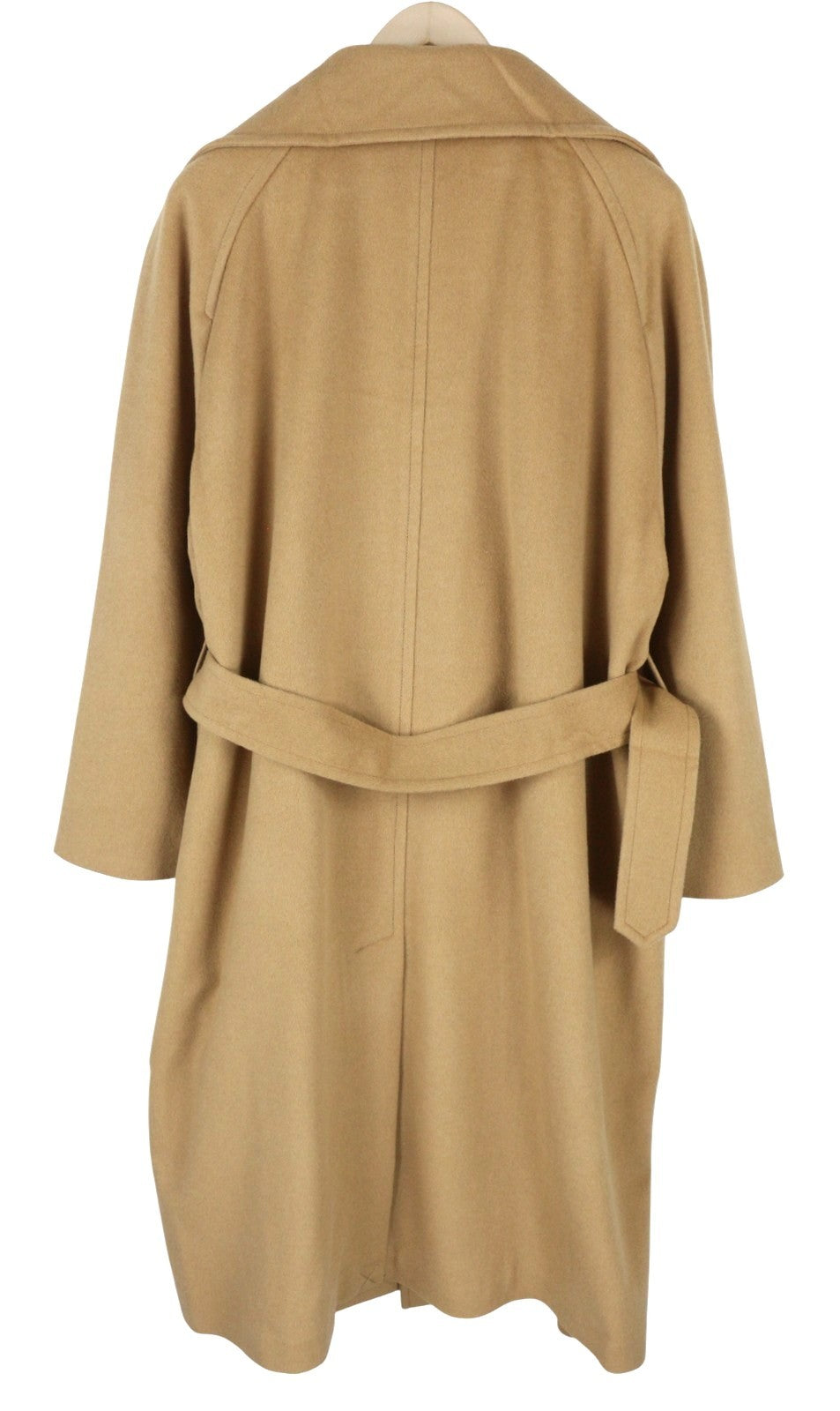 GANT Wool Blend Belted Women Coat 2XL Warm Khaki Notch Lapel Coat