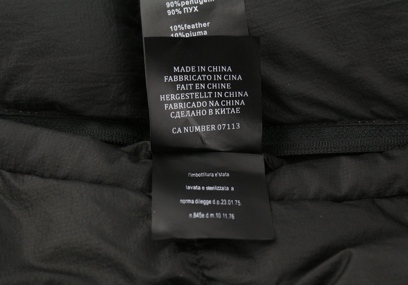 AFTER LABEL Quebec Men Jacket L Black Down Quilted Hooded Puffer RRP500
