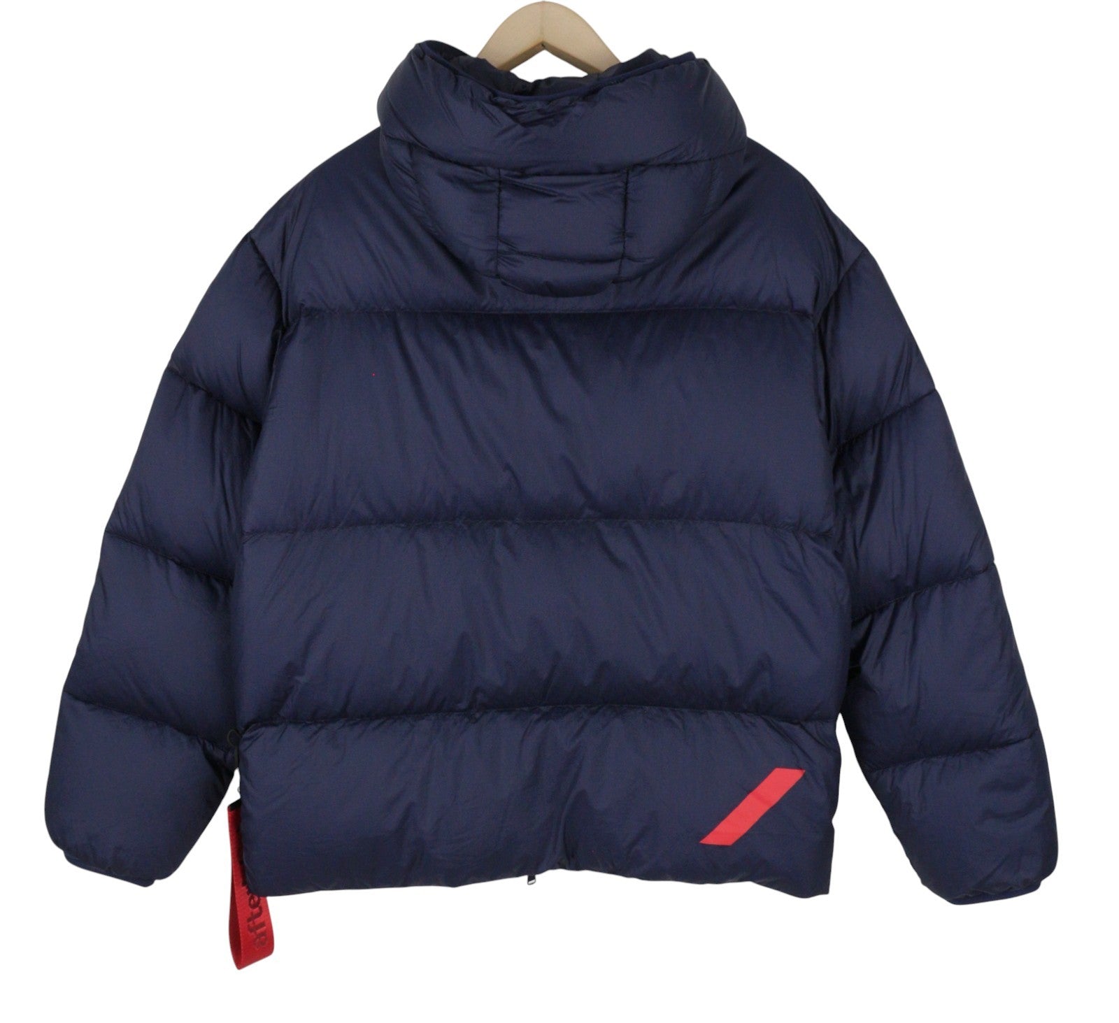 AFTER LABEL Quebec Men Jacket L Blue Down Quilted Hooded Puffer RRP500