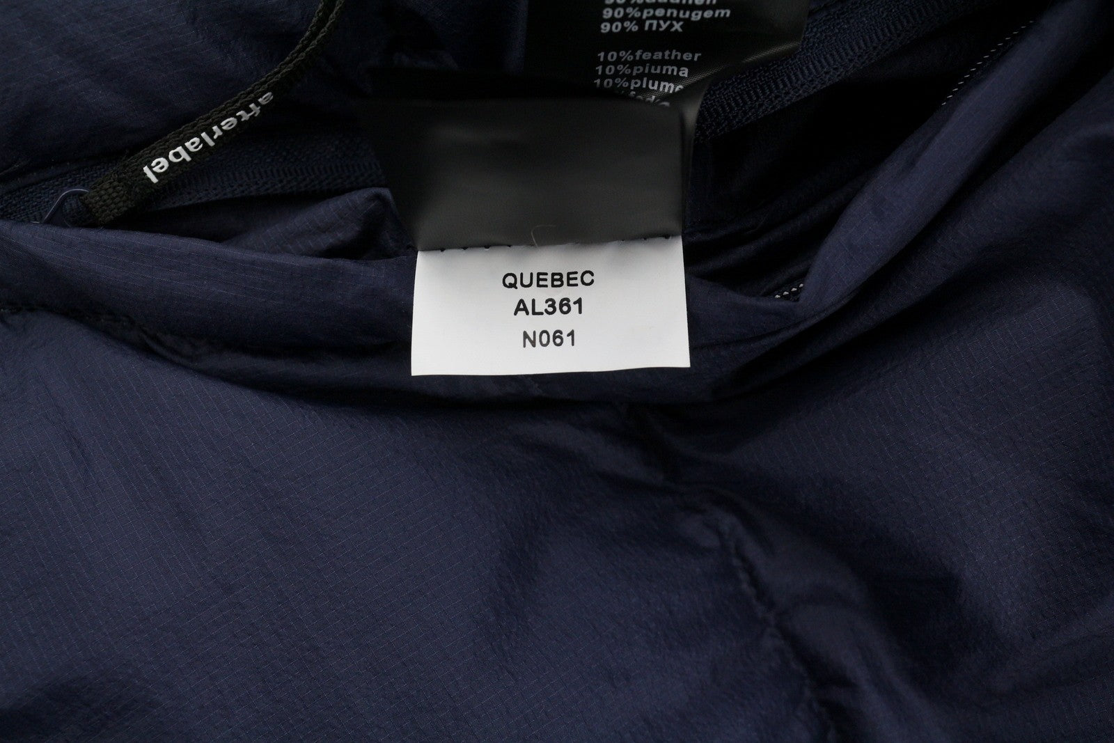 AFTER LABEL Quebec Men Jacket XL Blue Down Quilted Hooded Puffer RRP500