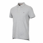 Tommy Jeans Men T-Shirt L Jersey Grey Polo Pure Cotton Logo Classic