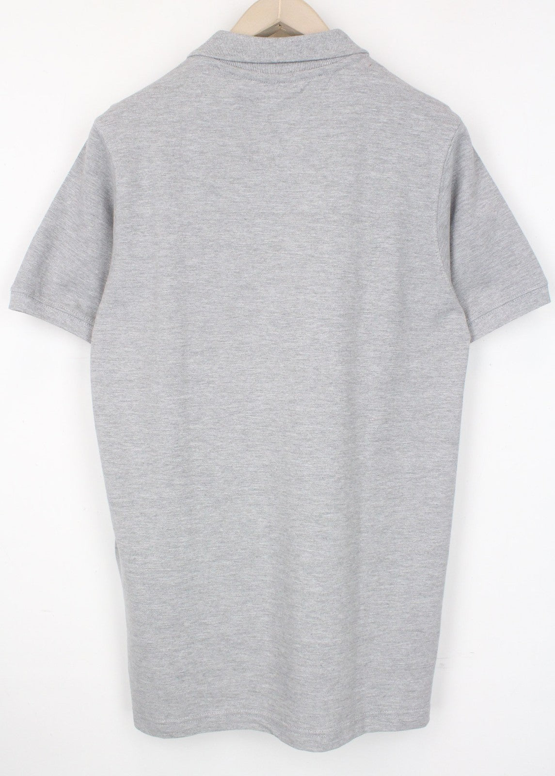 Tommy Jeans Men T-Shirt L Jersey Grey Polo Pure Cotton Logo Classic