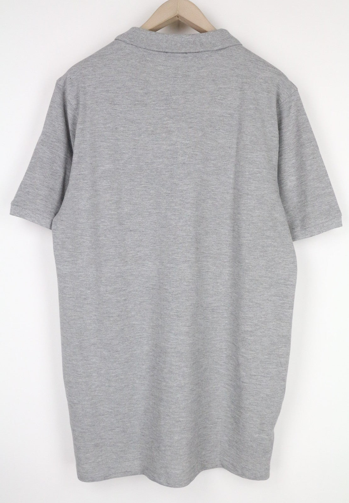Tommy Jeans Men T-Shirt 2XL Grey Pure Cotton Short Sleeved Logo Polo