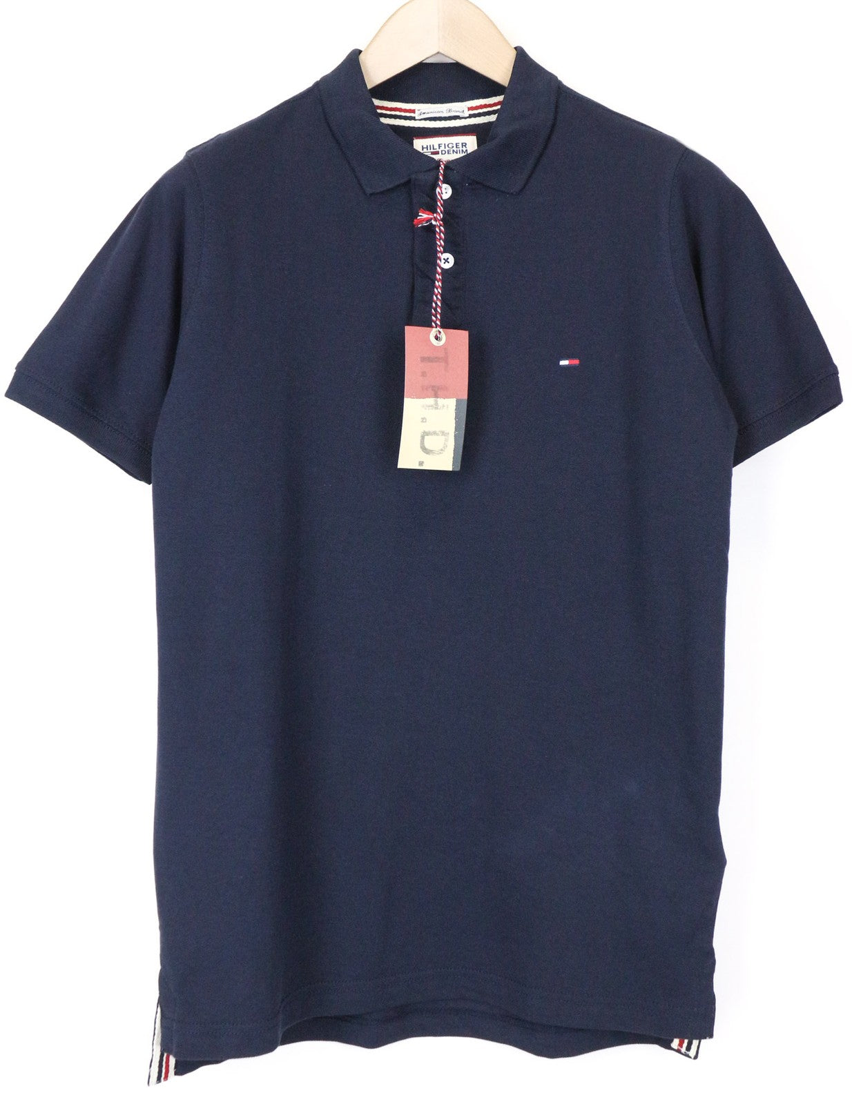 Tommy Jeans Men T-Shirt S Casual Blue Short Sleeved Pure Cotton