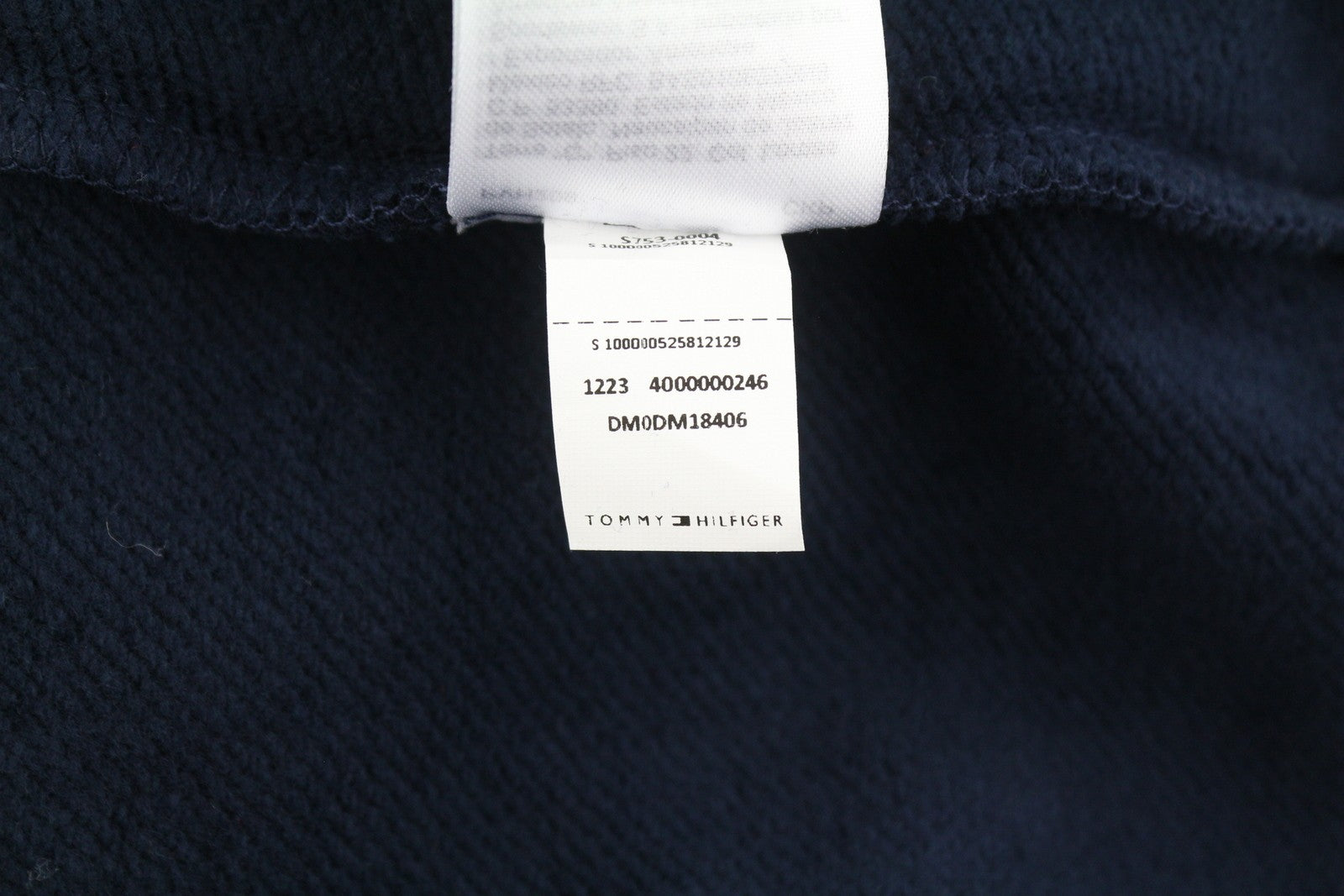 Tommy Jeans Men Sweatshirt L Dark Blue Oversized Bomber Neck Logo Full Zip