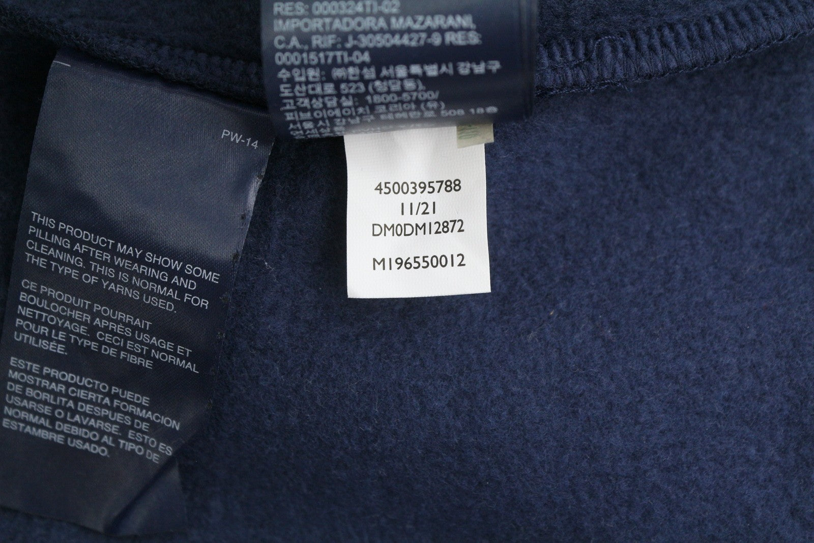 Tommy Jeans College Wash Men Hoodie L Dark Blue Kangaroo Pocket Pull On