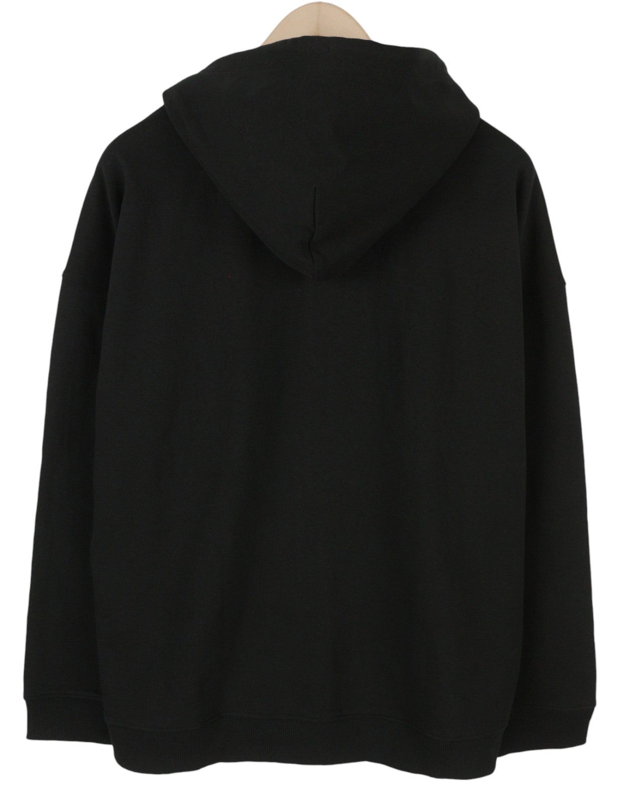 Tommy Jeans Men Hoodie L Black Full Zip Front Logo Oversized Pockets