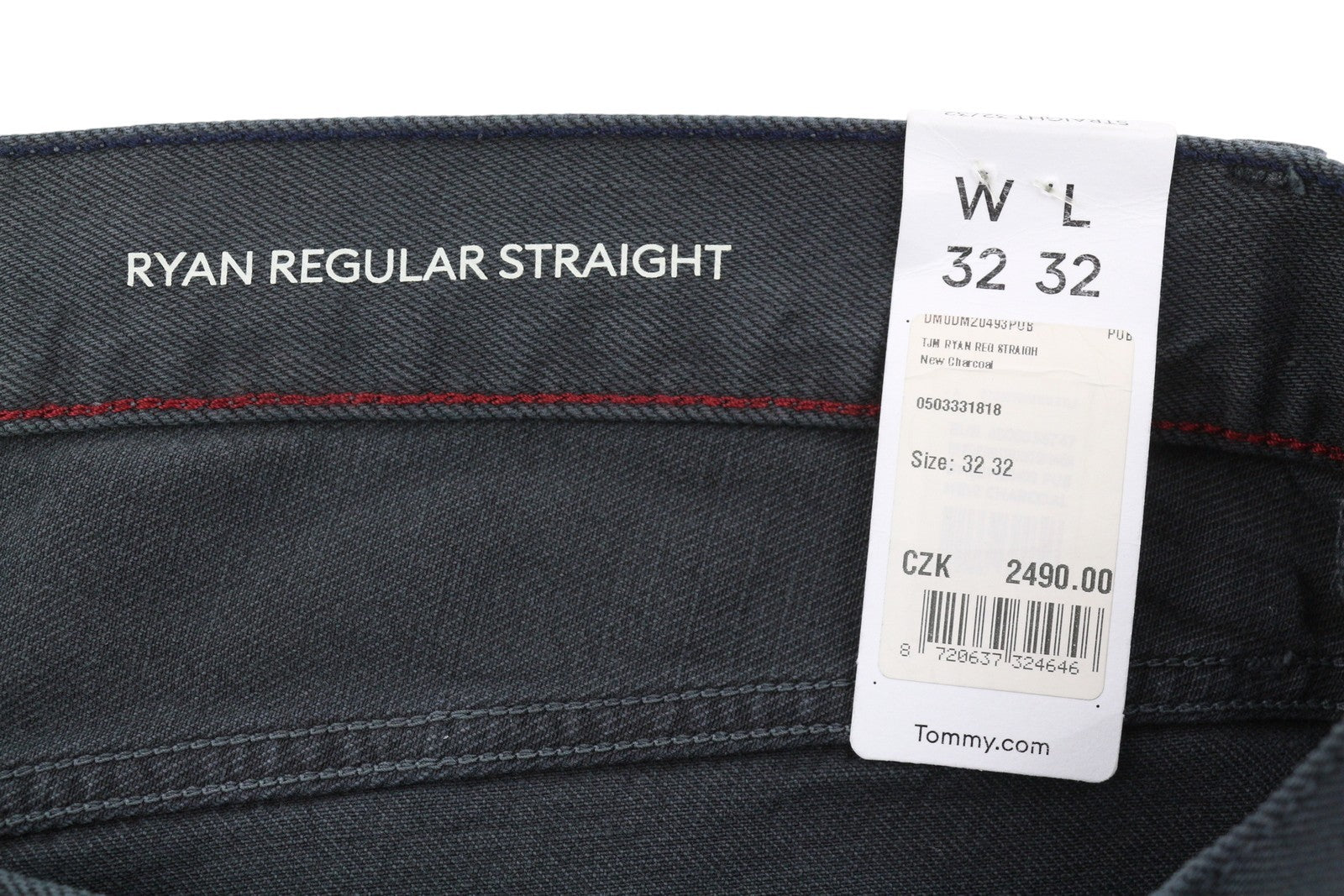 Tommy Jeans Ryan Men Jeans W32/L32 Black Regular Straight Fit Zip Fly