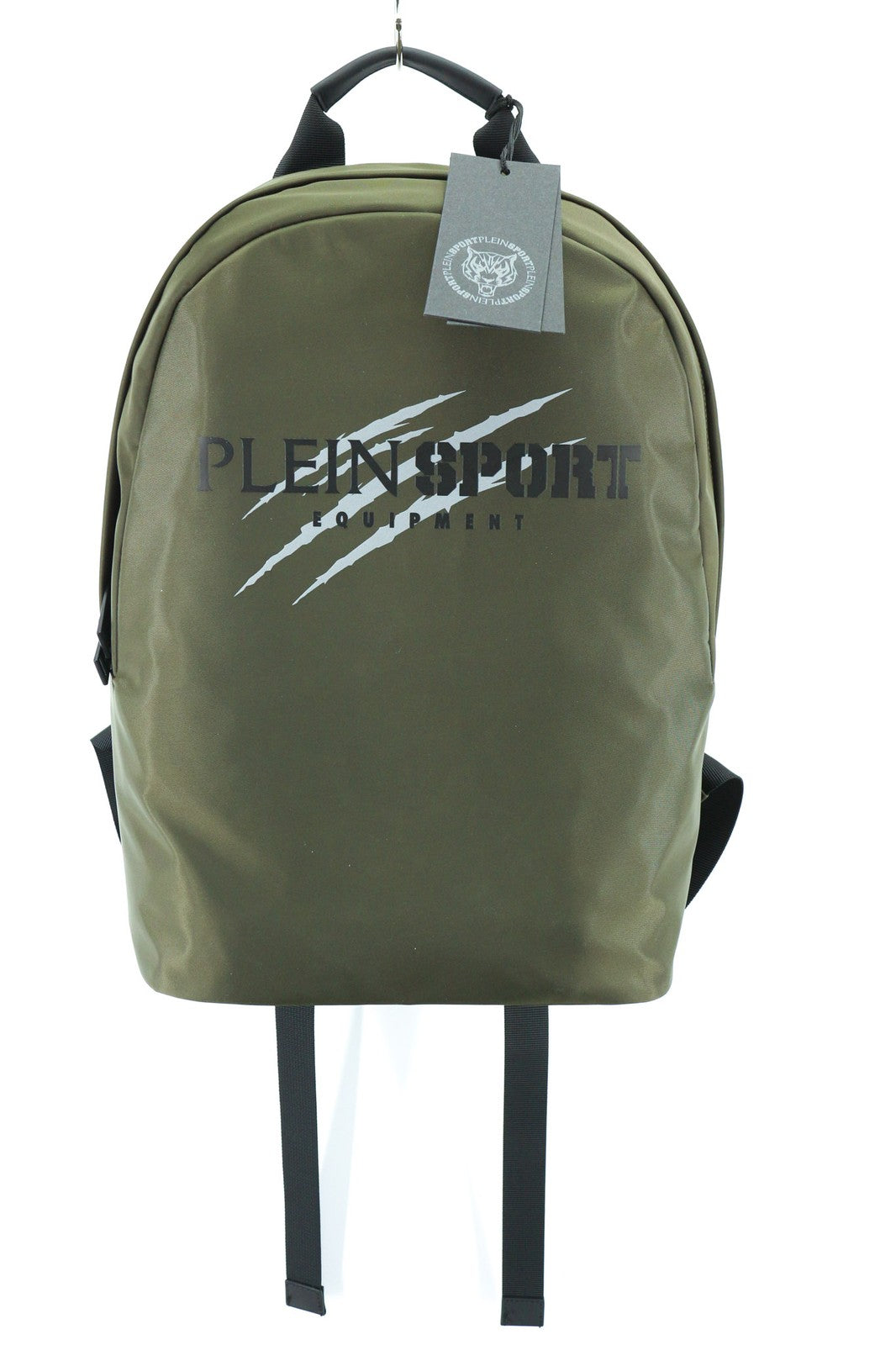 PLEIN SPORT Equipment Men Bag OS Backpack Adjustable Two Handles Lined Green Zip