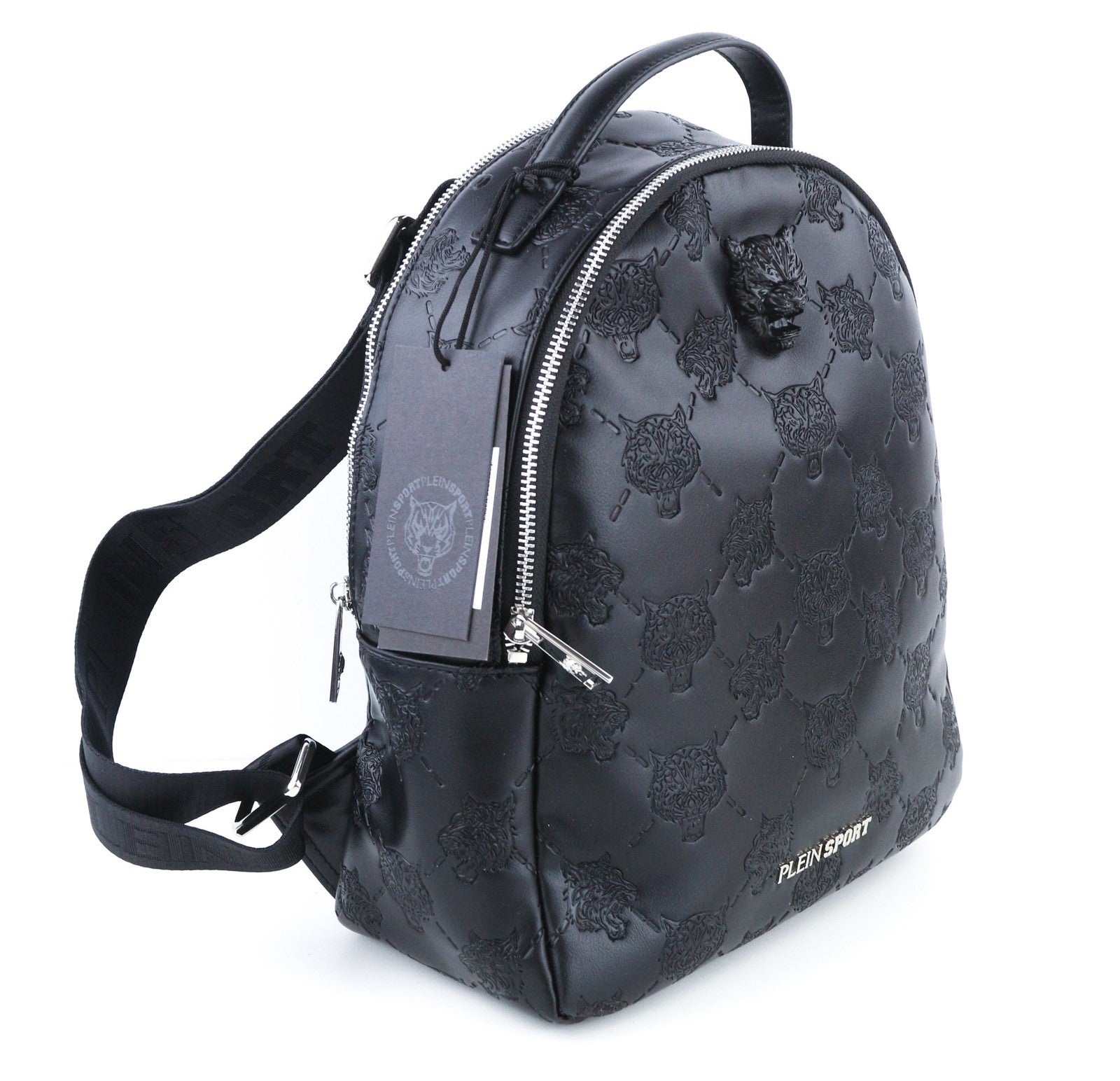 PLEIN SPORT Lindsey Women Bag OS Black Backpack Two Handles Lined Pockets