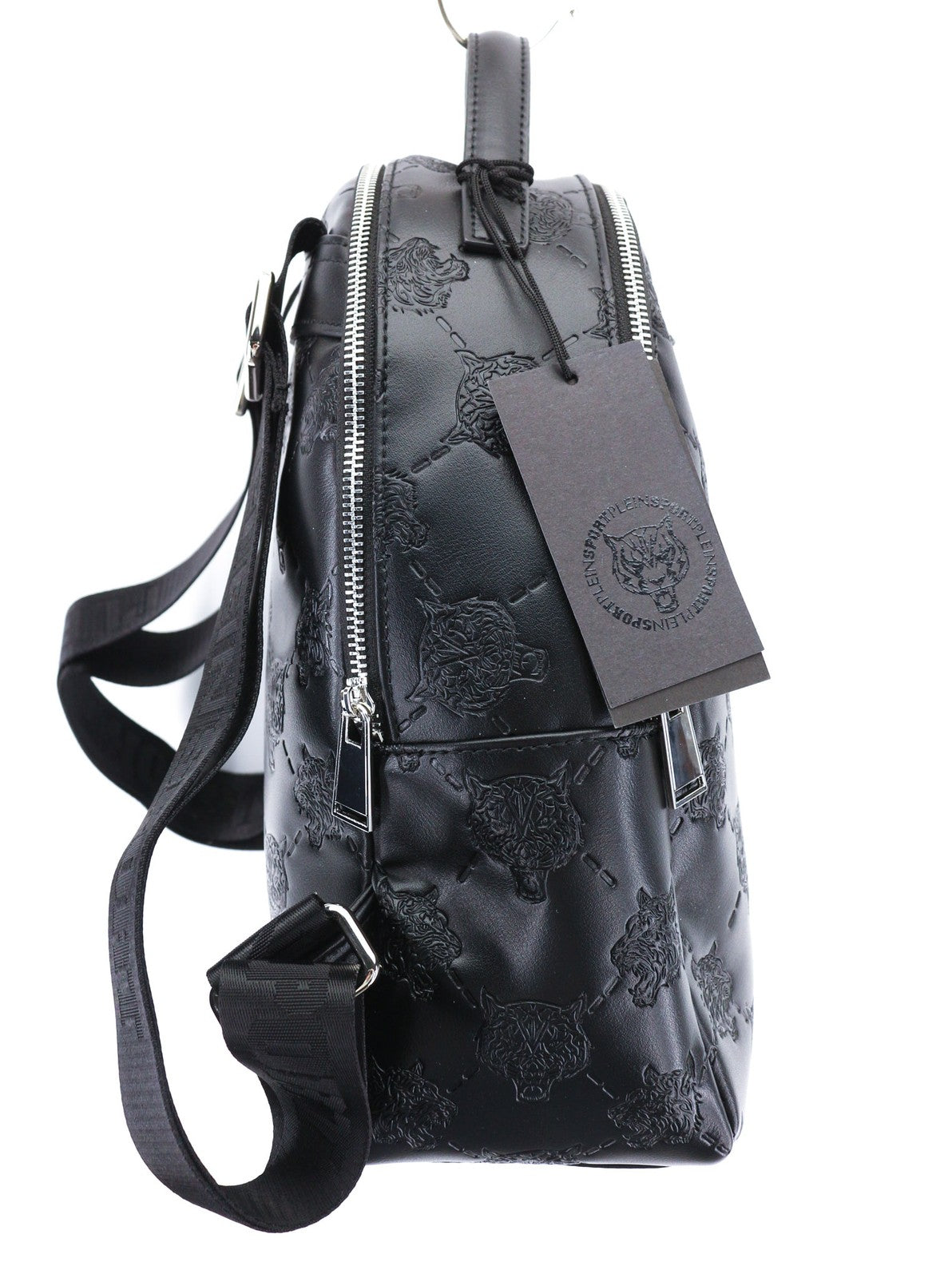 PLEIN SPORT Lindsey Women Bag OS Black Backpack Two Handles Lined Pockets