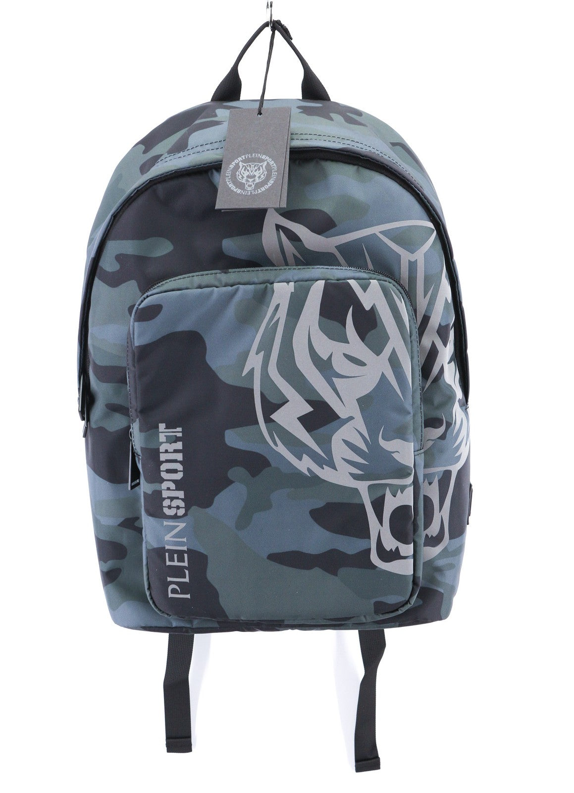 PLEIN SPORT Philadelphia Men Bag OS Blue Camouflage Pattern Two Handles Backpack