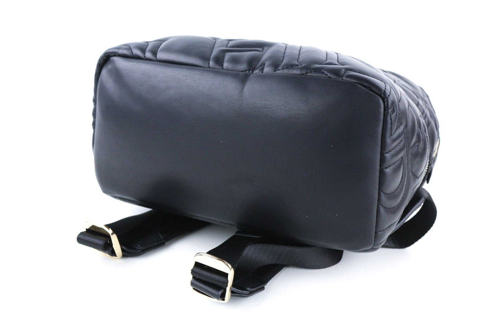 PLEIN SPORT Tess Women Bag OS Zip Two Handles Black Lined Pocket Backpack