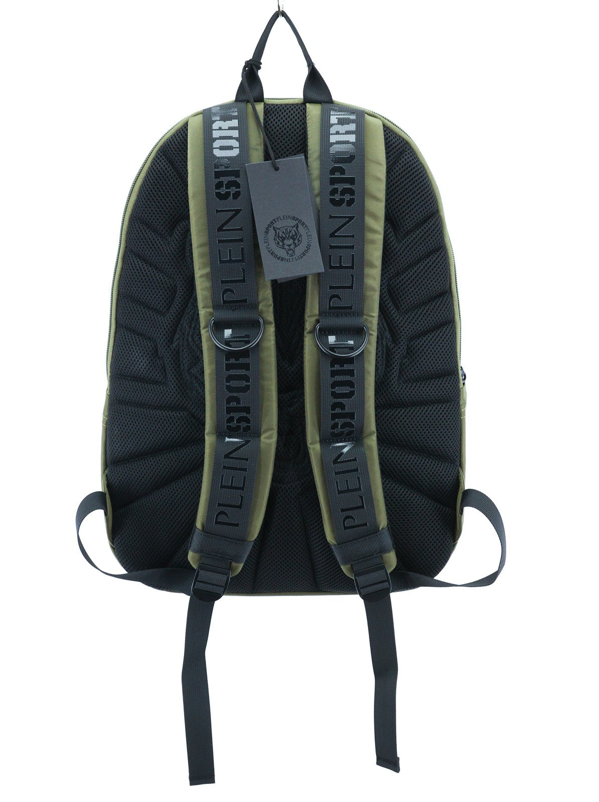 PLEIN SPORT Philadelphia Men Bag OS Big Green Zips Pockets Lined Backpack