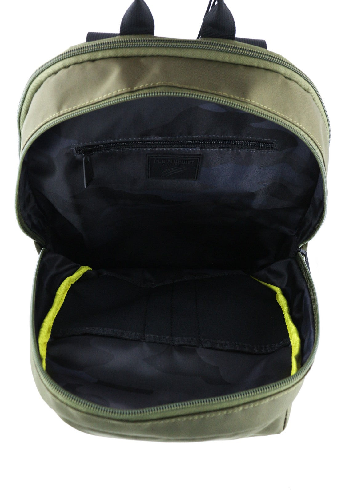 PLEIN SPORT Philadelphia Men Bag OS Big Green Zips Pockets Lined Backpack