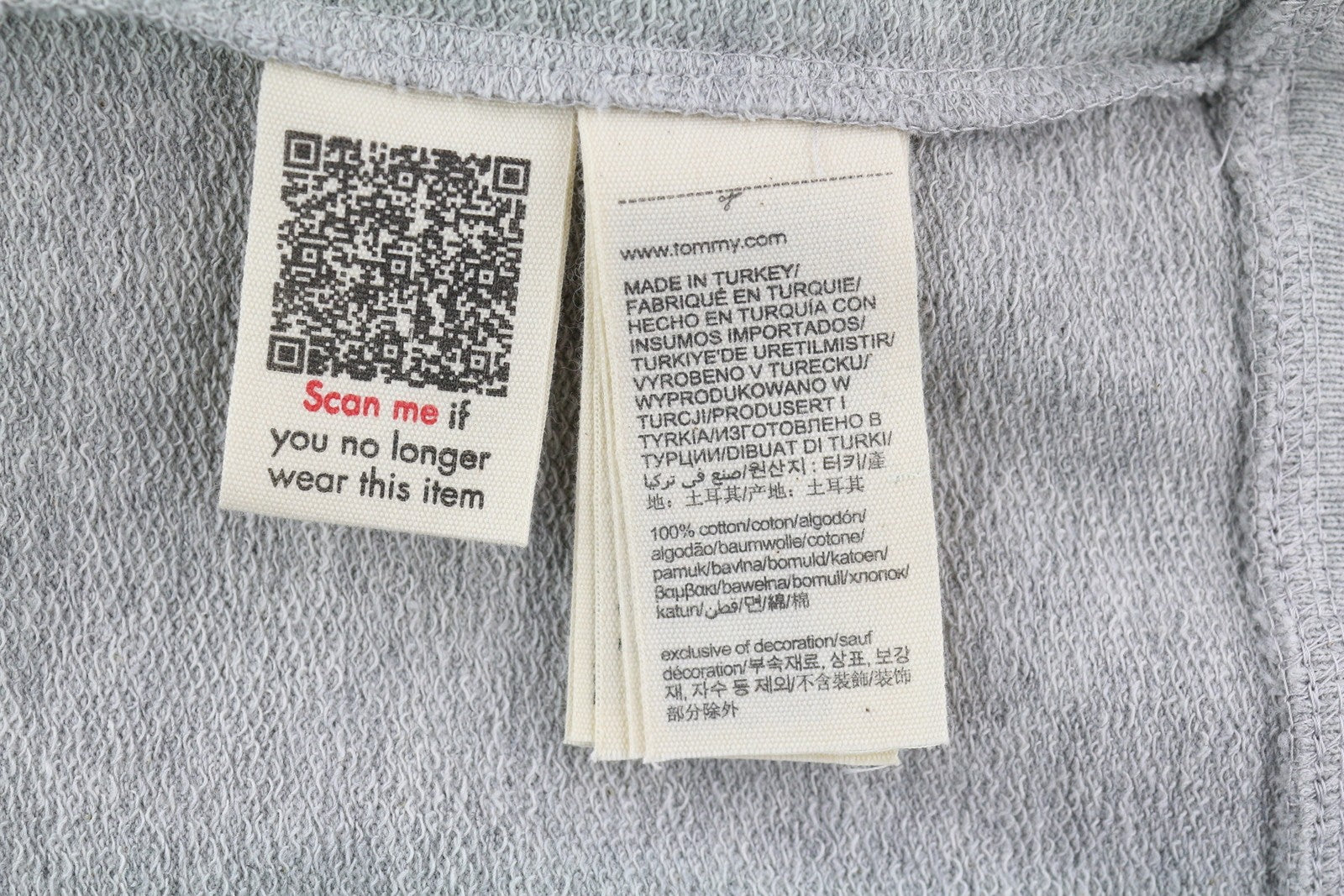 Tommy Jeans Rlxd Basketball Men Hoodie XL Melange Grey Kangaroo Logo Pull On