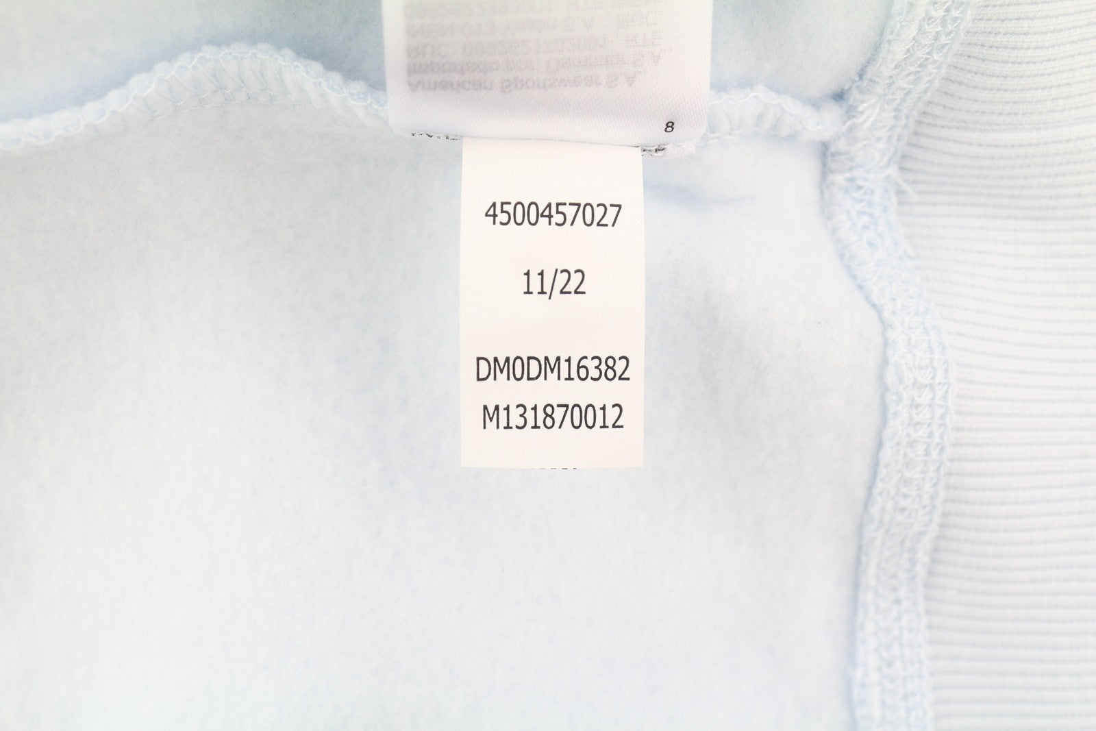 Tommy Jeans Men Hoodie L Light Blue Kangaroo Pocket Hooded Logo Pull On