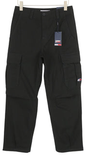 Tommy Jeans Aiden Baggy Cargo Men Trousers W30/L32 Black Patch Pocket RRP149