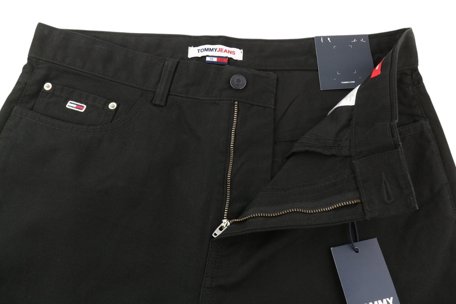 Tommy Jeans Skater Carpenter Men Trousers W33/L32 Black Cargo Zip Fly RRP139