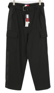 Tommy Jeans Wide Fit Cargo Men Trousers W28/L32 Wool Blend Belted RRP151
