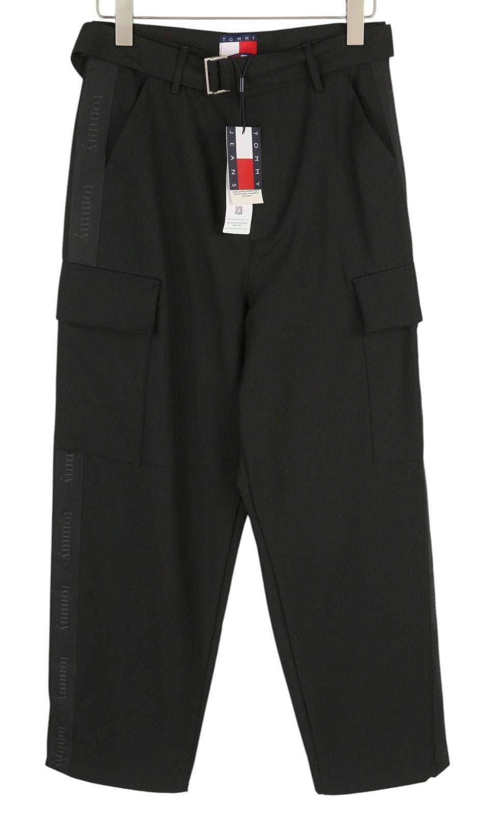 Tommy Jeans Wide Fit Cargo Men Trousers W28/L32 Wool Blend Belted RRP151