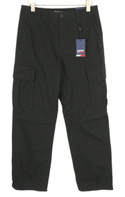 Tommy Jeans Aiden Baggy Cargo Men Trousers W33/L34 Black Textured Zip Fly
