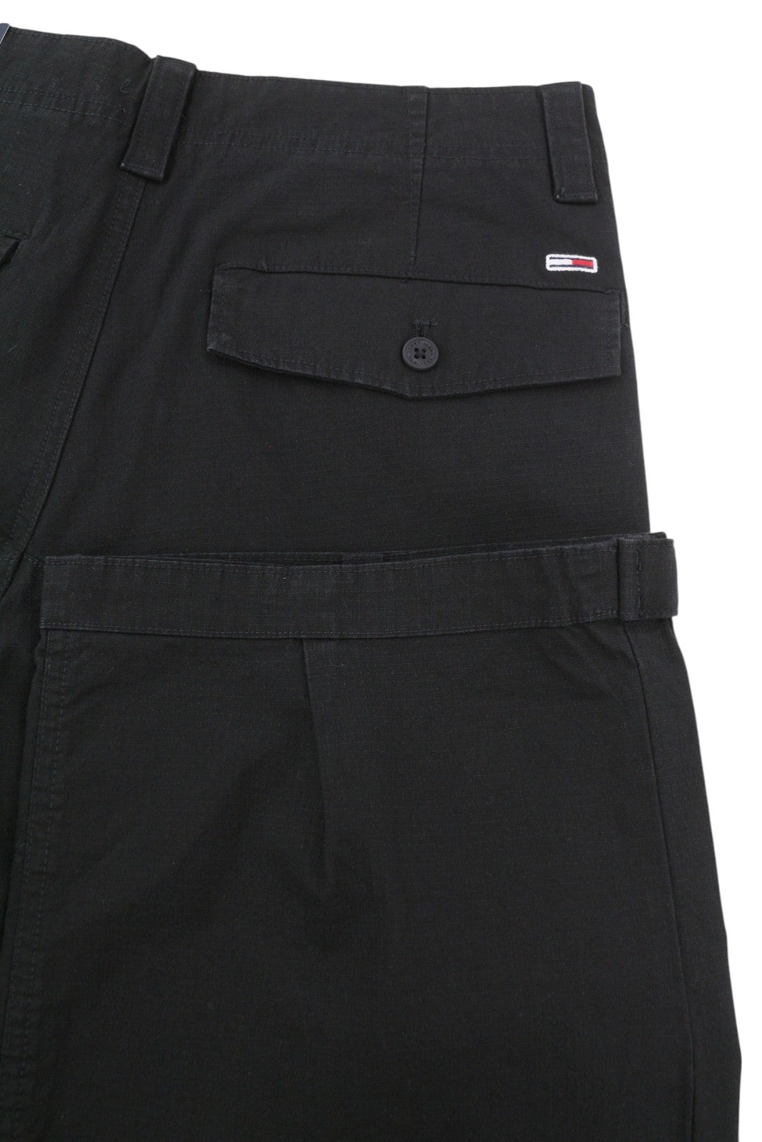 Tommy Jeans Aiden Baggy Cargo Men Trousers W33/L34 Black Textured Zip Fly