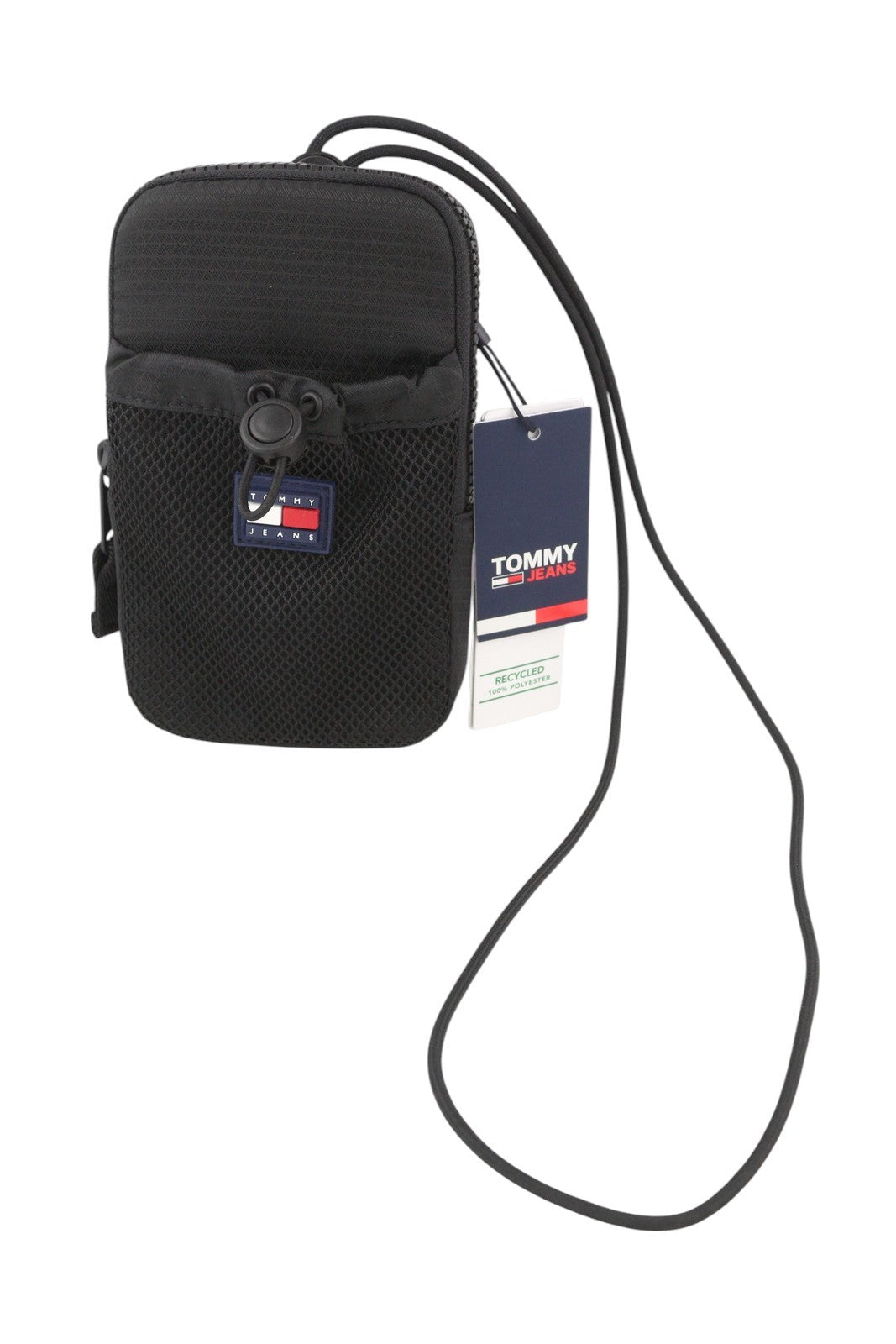 Tommy Jeans Modern Tech Phone Pouch Men Bag OS Black Drawstring Unisex