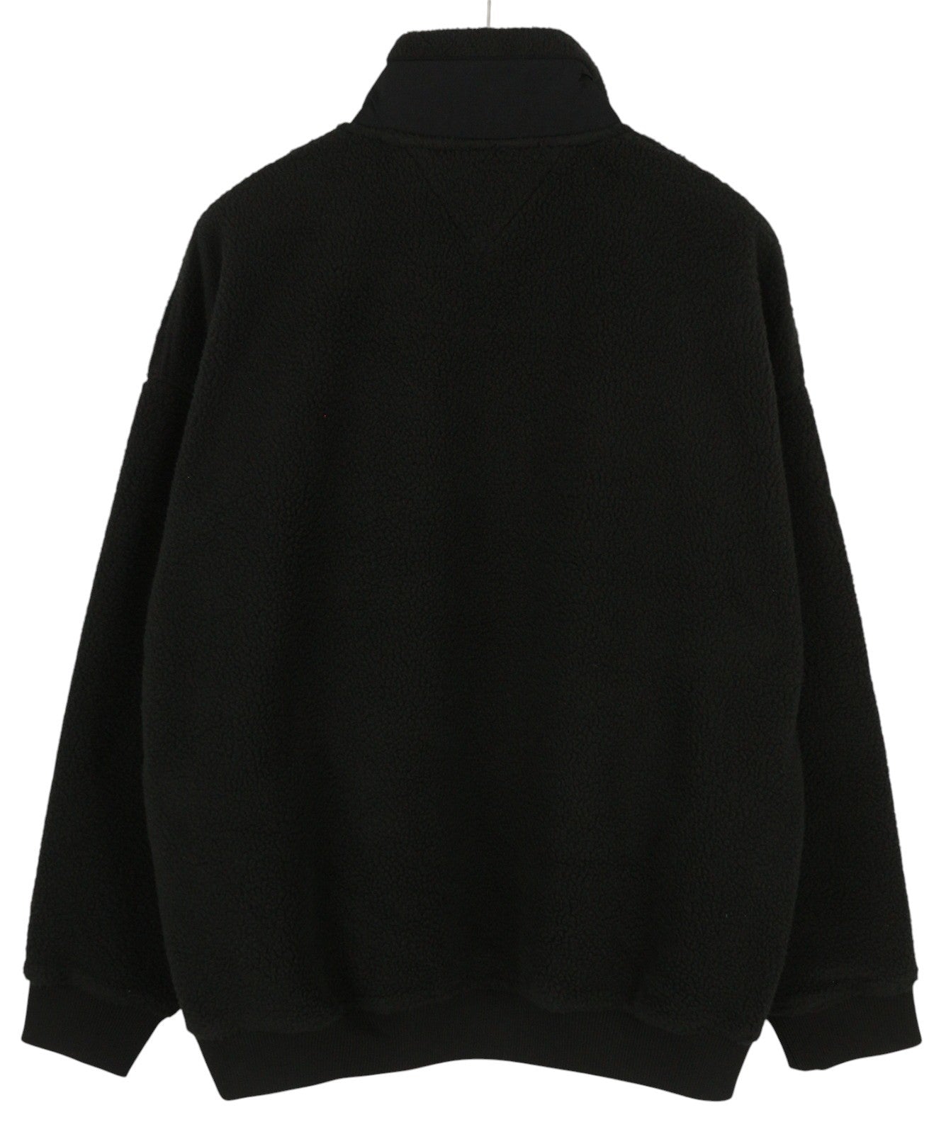 Tommy Jeans Tjm Polar Zip Men Sweatshirt XL Black Fluffy Fleece Oversized Zip