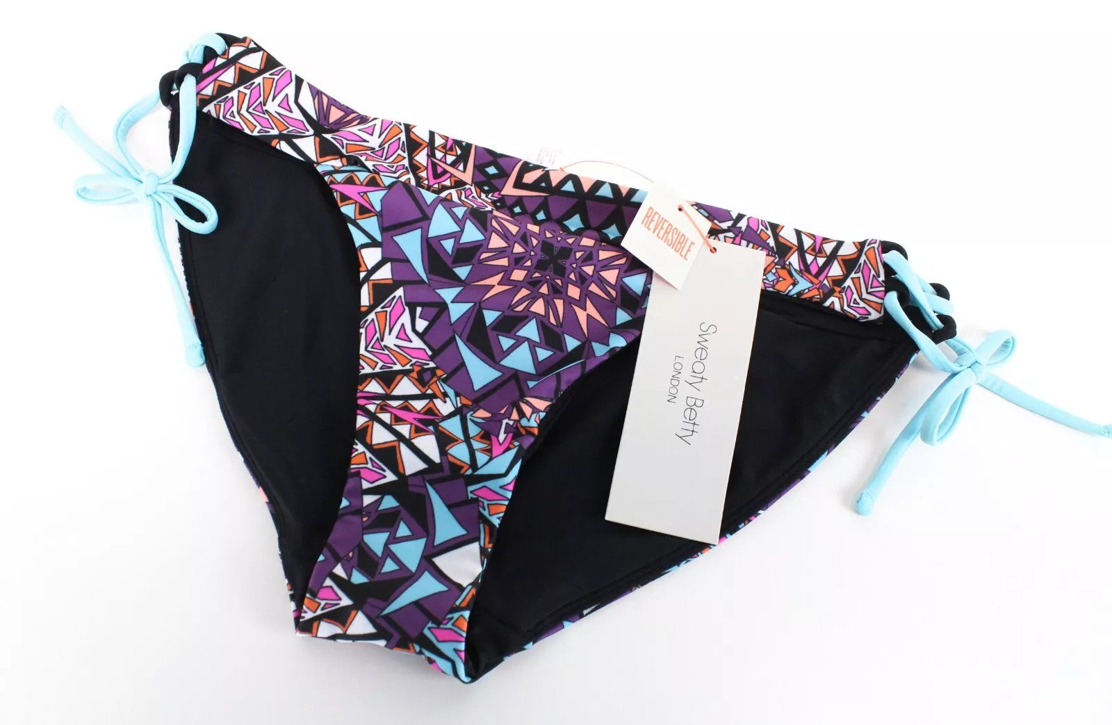 SWEATY BETTY Purity Retreat Women Swimwear L Reversible Bikini Bottoms Stretch