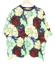 SCOTCH & SODA Men Sweatshirt 3XL Short Sleeve Floral Oversize Organic Cotton