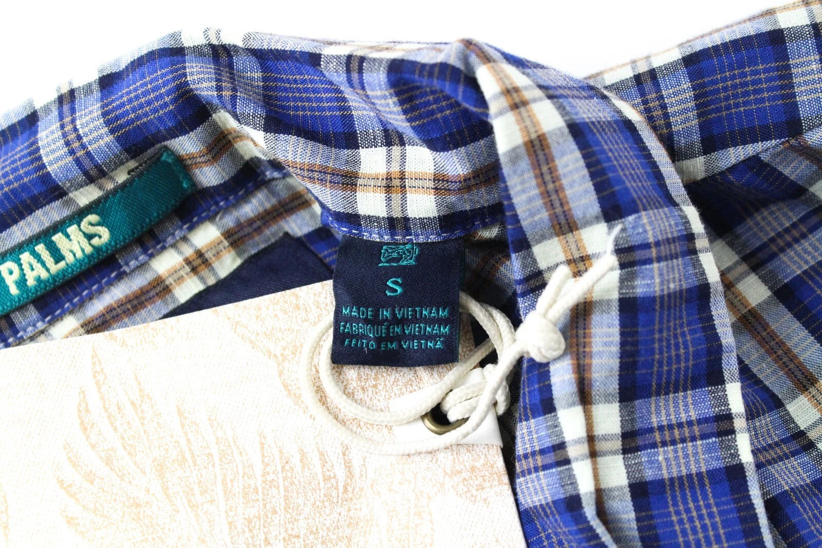 SCOTCH & SODA Men Shirt S Short Sleeve Patched Checked Linen Blend Button-Up