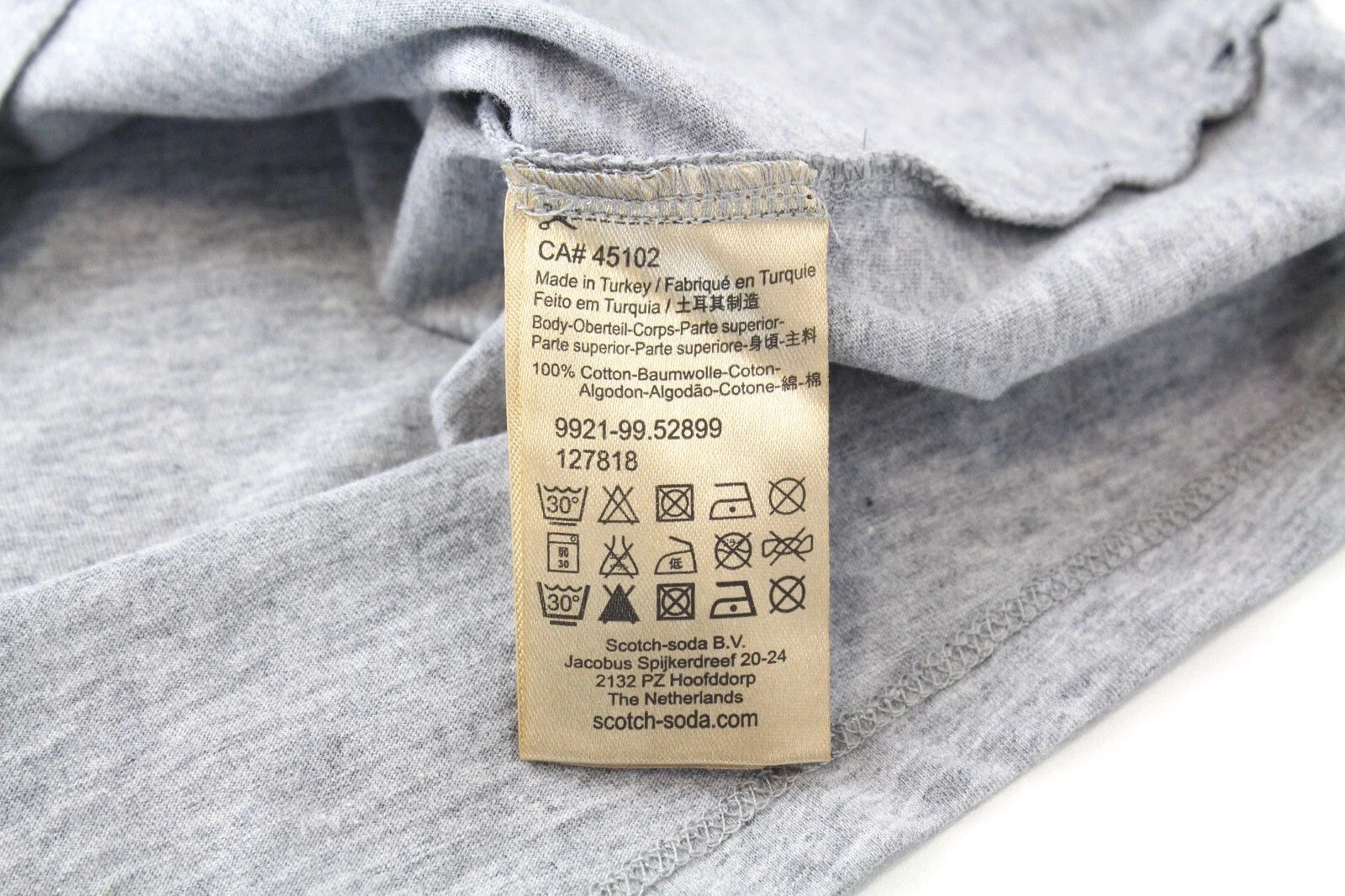 MAISON SCOTCH Women Top M Sleeveless Melange Grey Lightweight Crew Neck Cotton