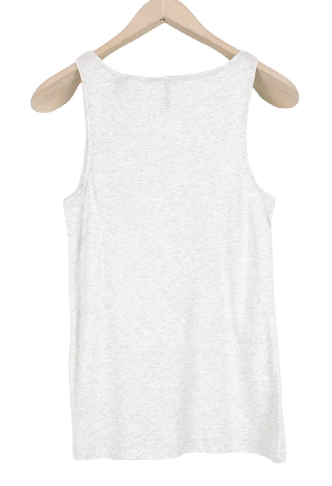 MAISON SCOTCH Women Top XS Crew Neck Cotton Sleeveless Melange Grey Lightweight
