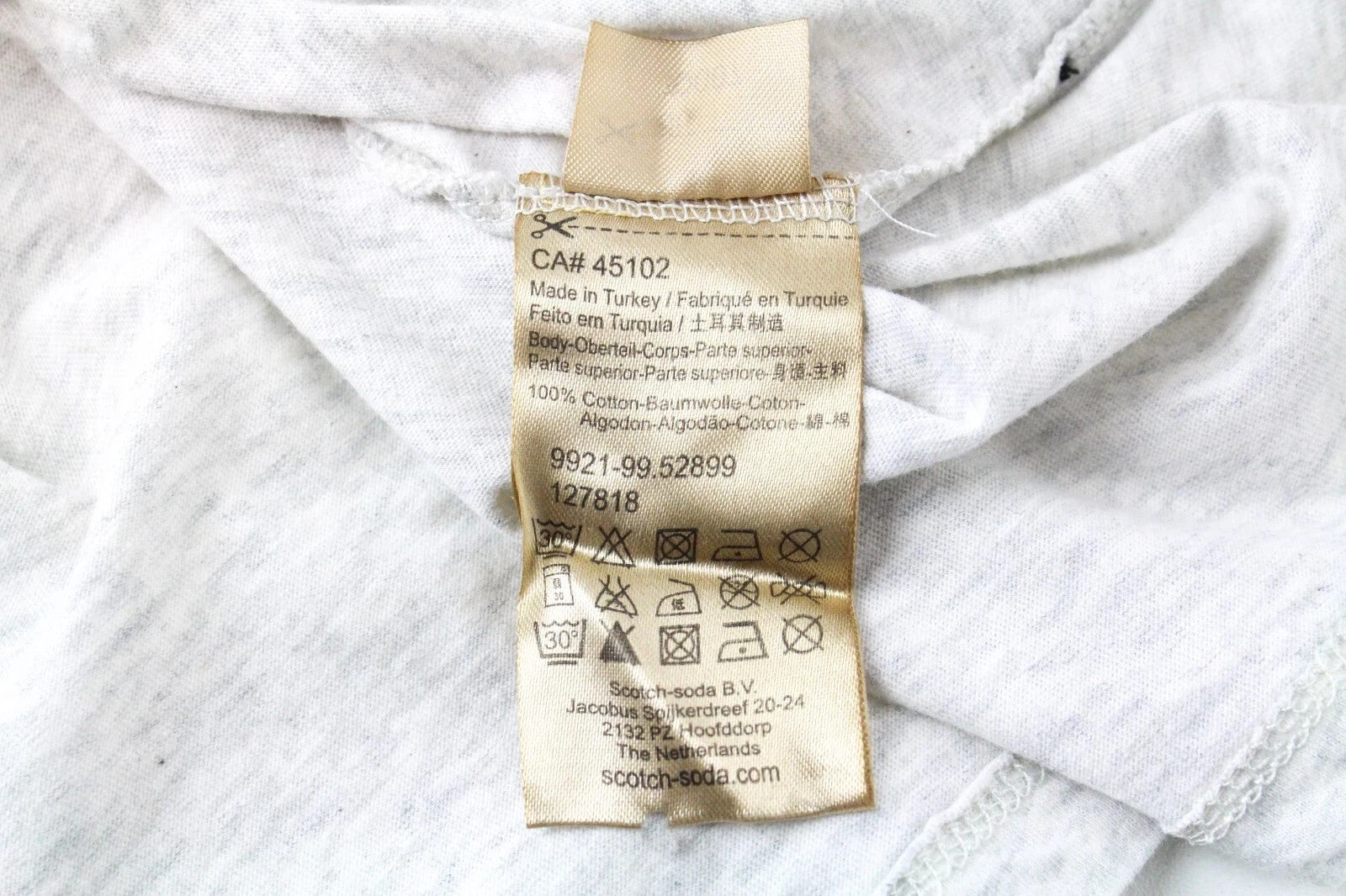 MAISON SCOTCH Women Top XS Crew Neck Cotton Sleeveless Melange Grey Lightweight