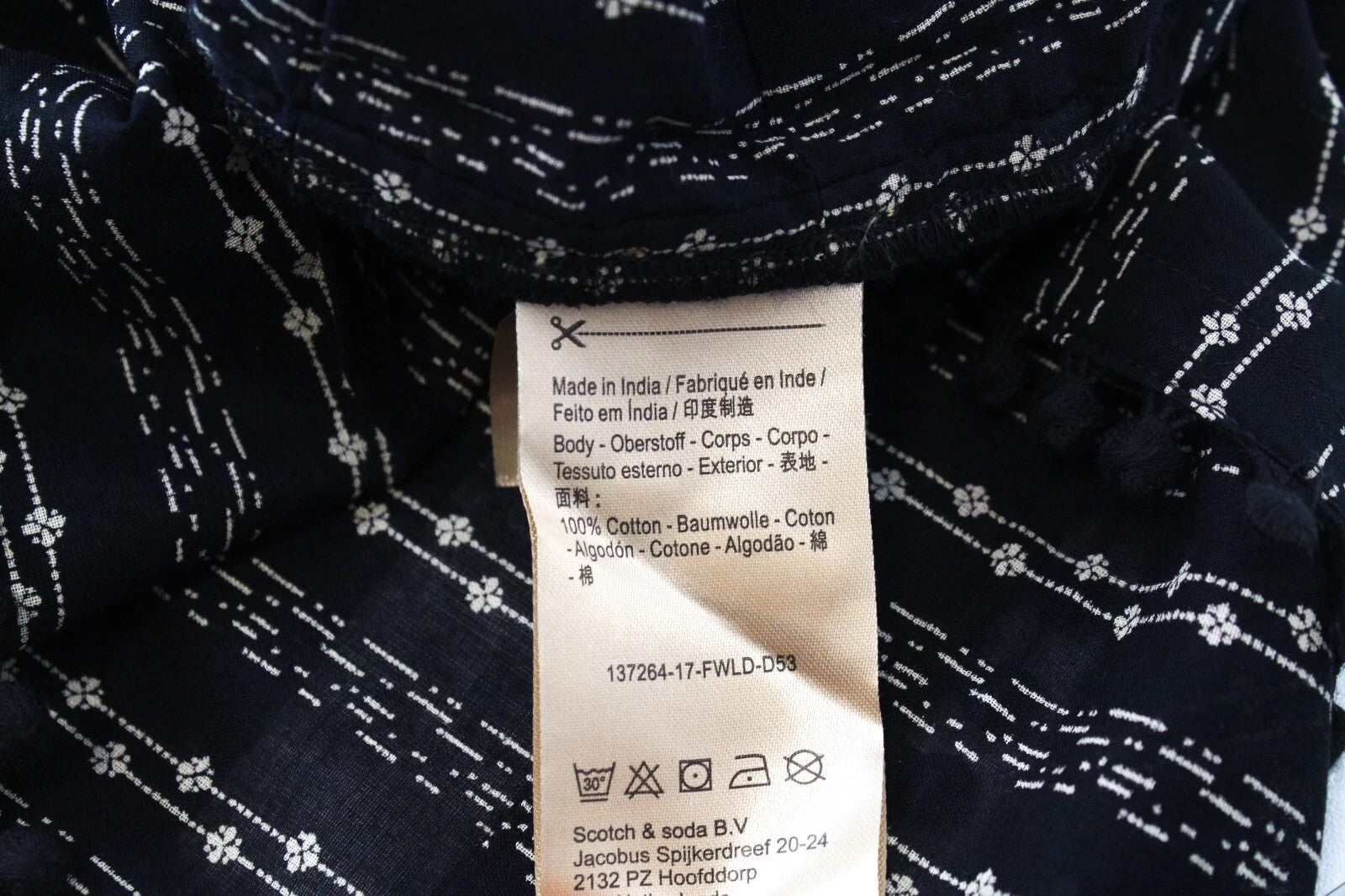 MAISON SCOTCH Women Top XS Hook & Loop Closure Floral Cropped Tasselled