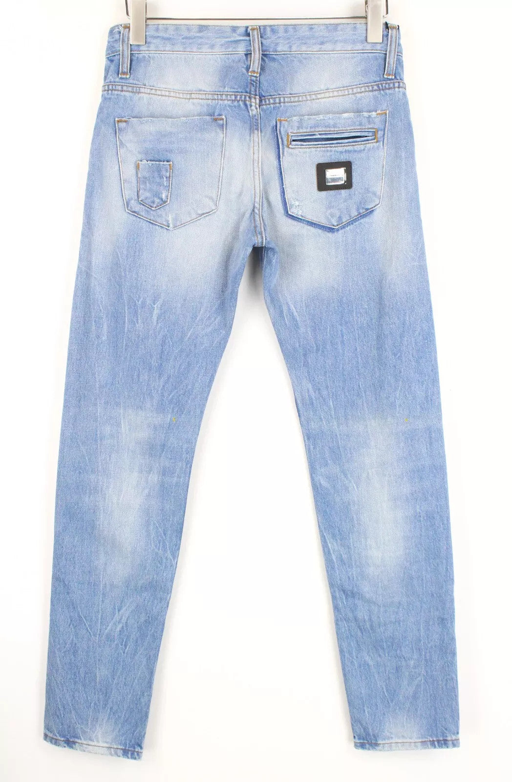 TAKESHY KUROSAWA Men Jeans W30 Slim Button-Fly Stained Distressed Washed Out