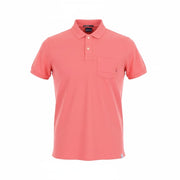 SCOTCH & SODA Men T-Shirt M Short Sleeve Polo-Styled Pink Collared Pure Cotton