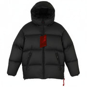 AFTER LABEL Yukon Women Jacket M Black Quilted Hooded Down Puffer RRP540