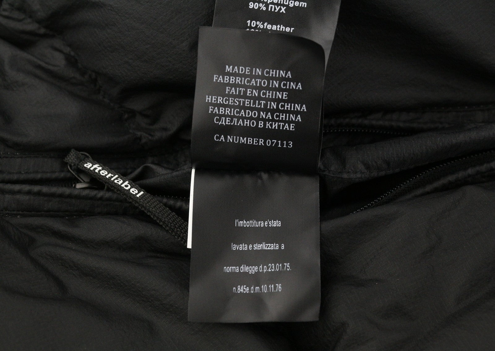 AFTER LABEL Yukon Women Jacket M Black Quilted Hooded Down Puffer RRP540