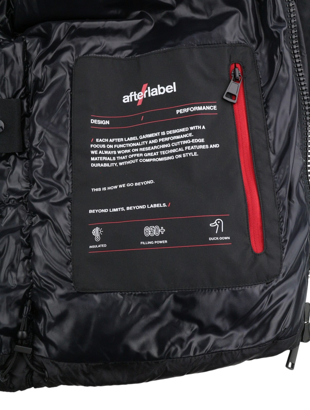 AFTER LABEL Chamonix Men Jacket M Black 650+ Down Performance Coat RRP690