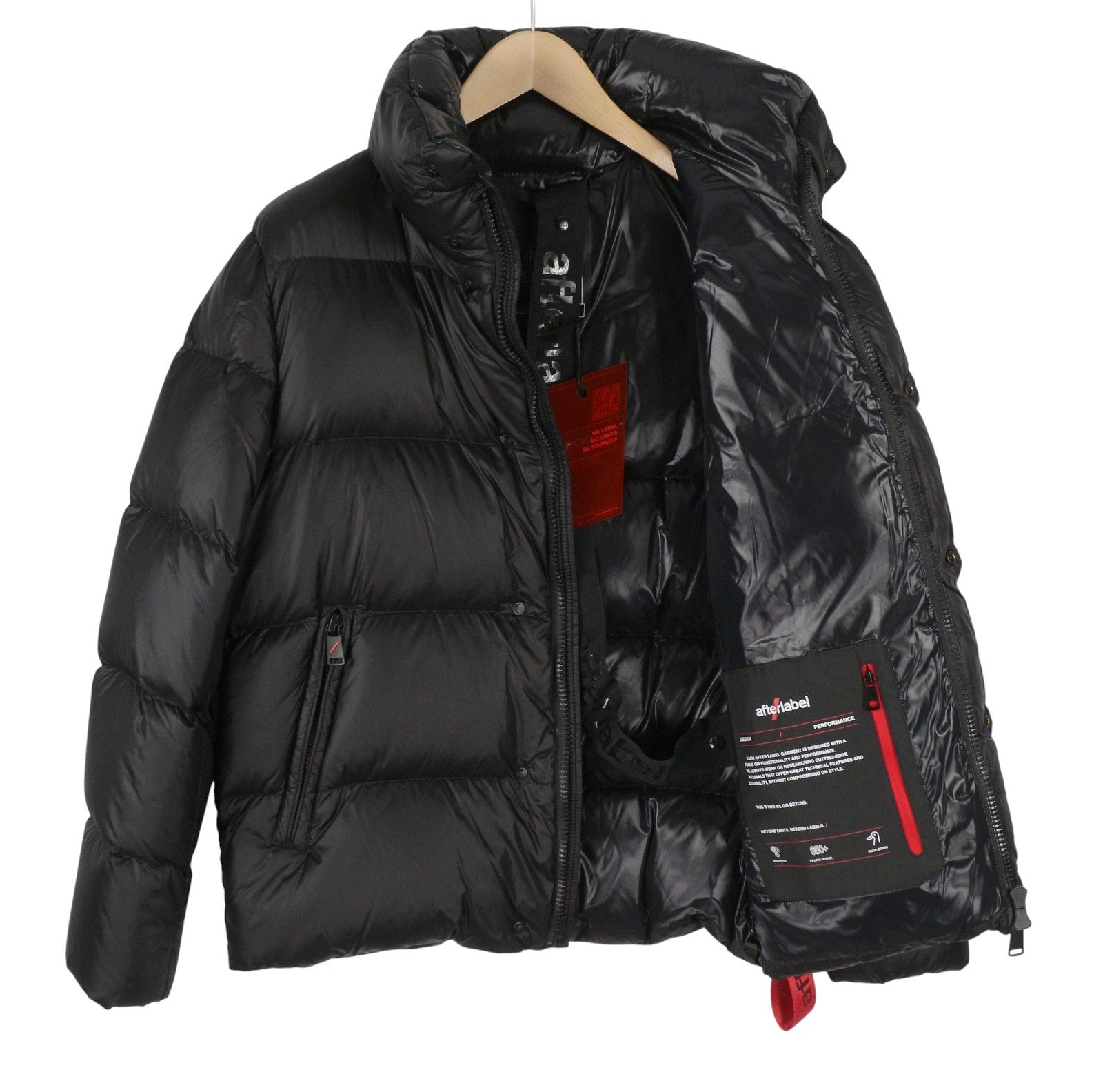 AFTER LABEL Chamonix Men Jacket M Black 650+ Down Performance Coat RRP690