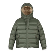 AFTER LABEL Verbier Men Jacket L Green Down Hydrocity Climaheat Coat RRP560