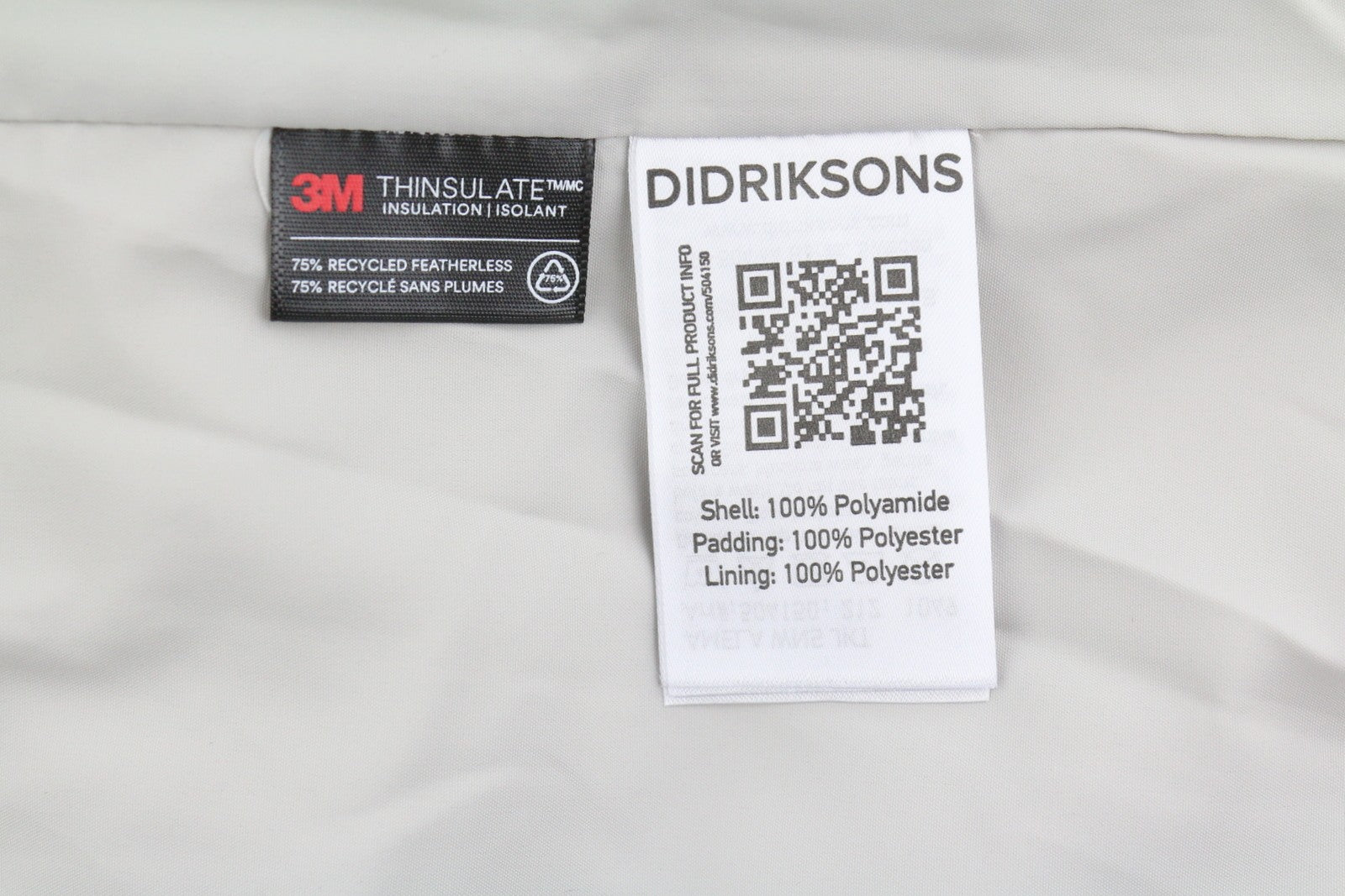 DIDRIKSONS Amela Women Jacket EU36 Ivory 3M Thinsulate Water Repel Padded