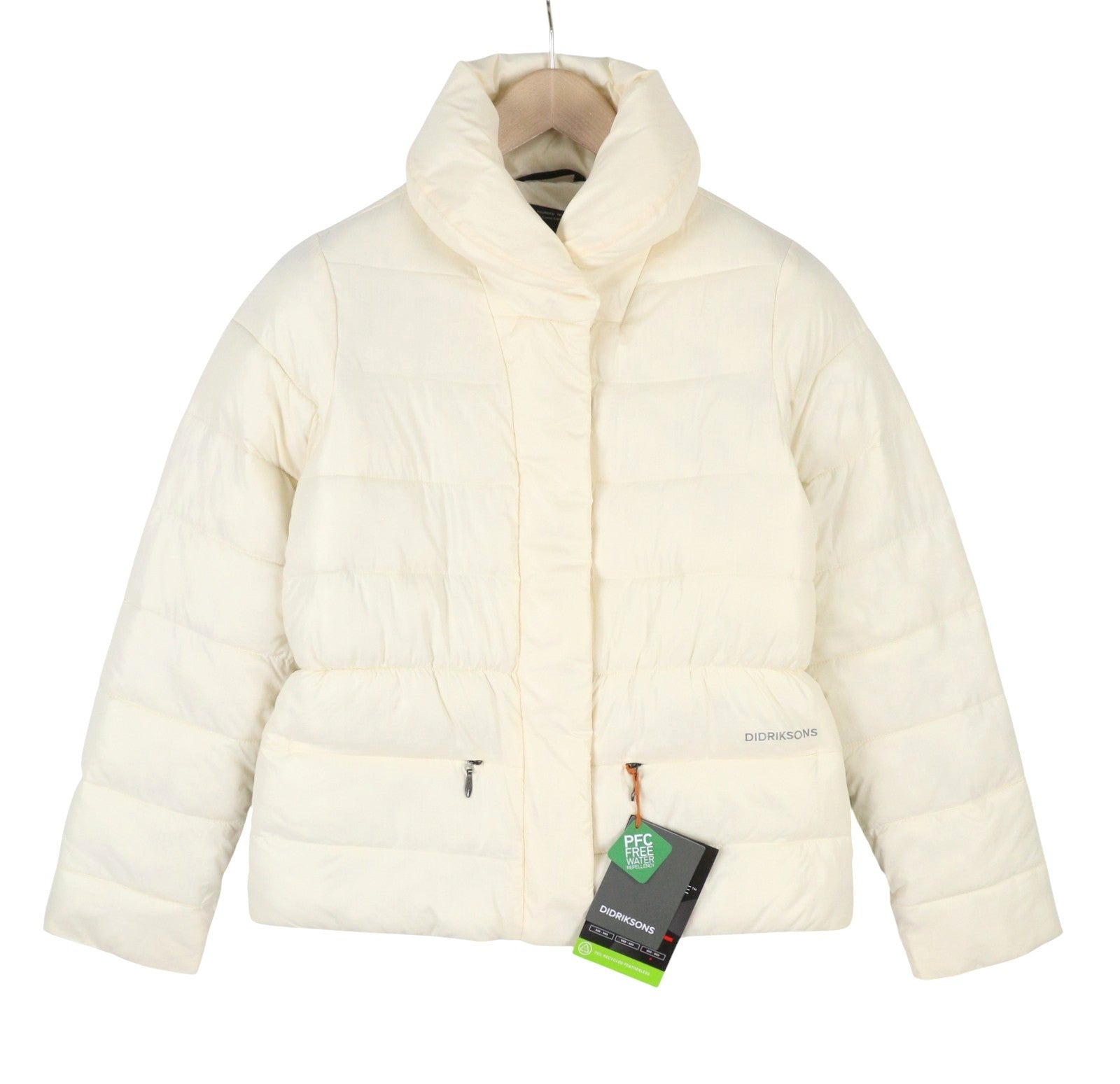 DIDRIKSONS Amela Women Jacket EU42 Ivory 3M Thinsulate Water Repel Padded