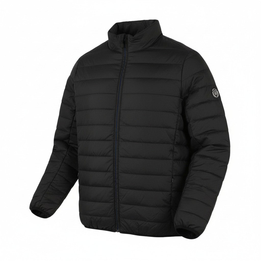 TED LAPIDUS Men Jacket M Black Quilted Down High Neck Zip Puffer